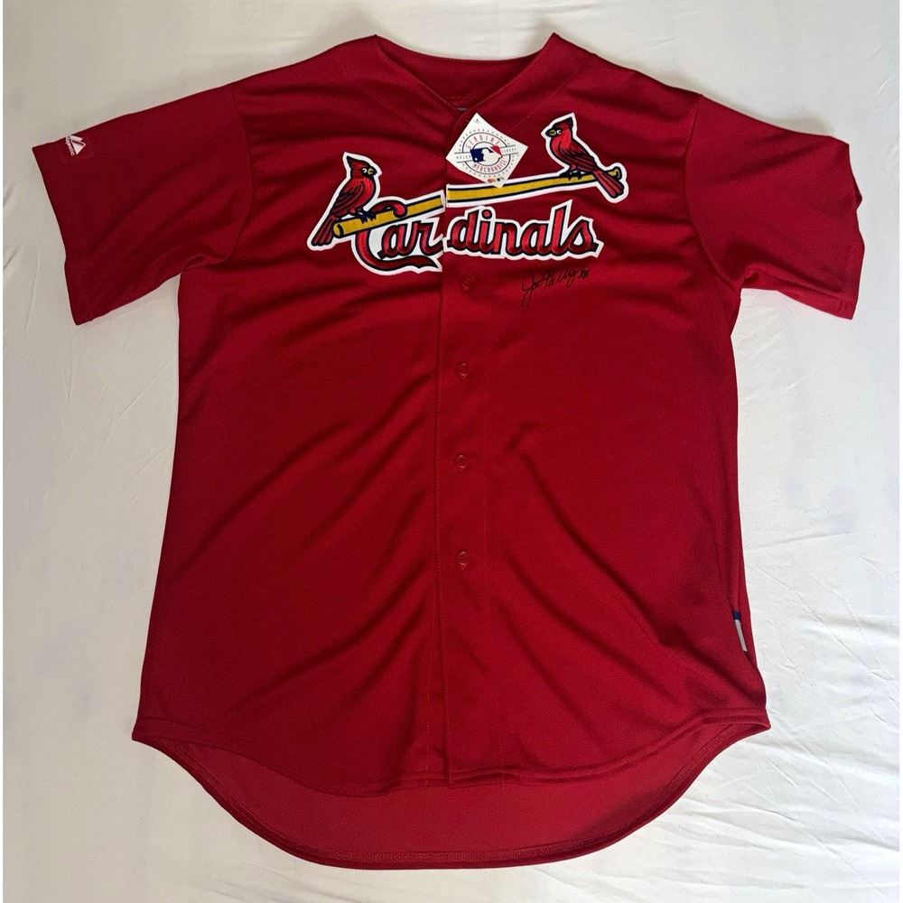 Majestic St. Louis Cardinals Jersey Signed Joe Kelly 38 L Budweiser Sleeve MLB